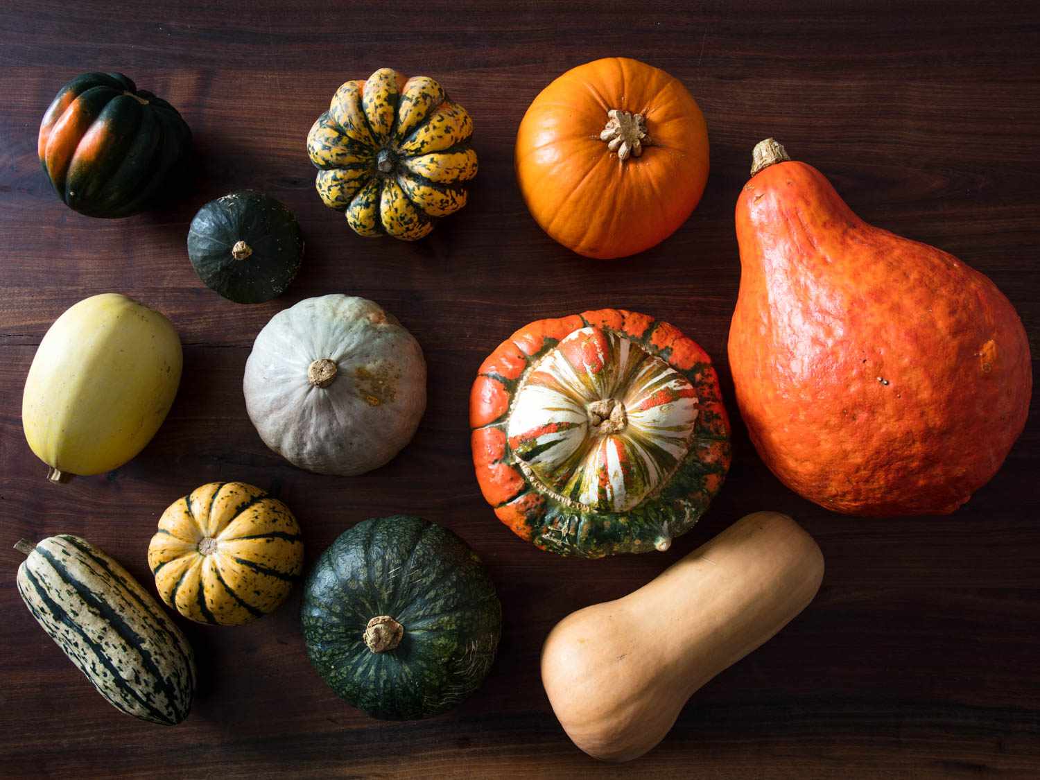 whole winter squash on a table