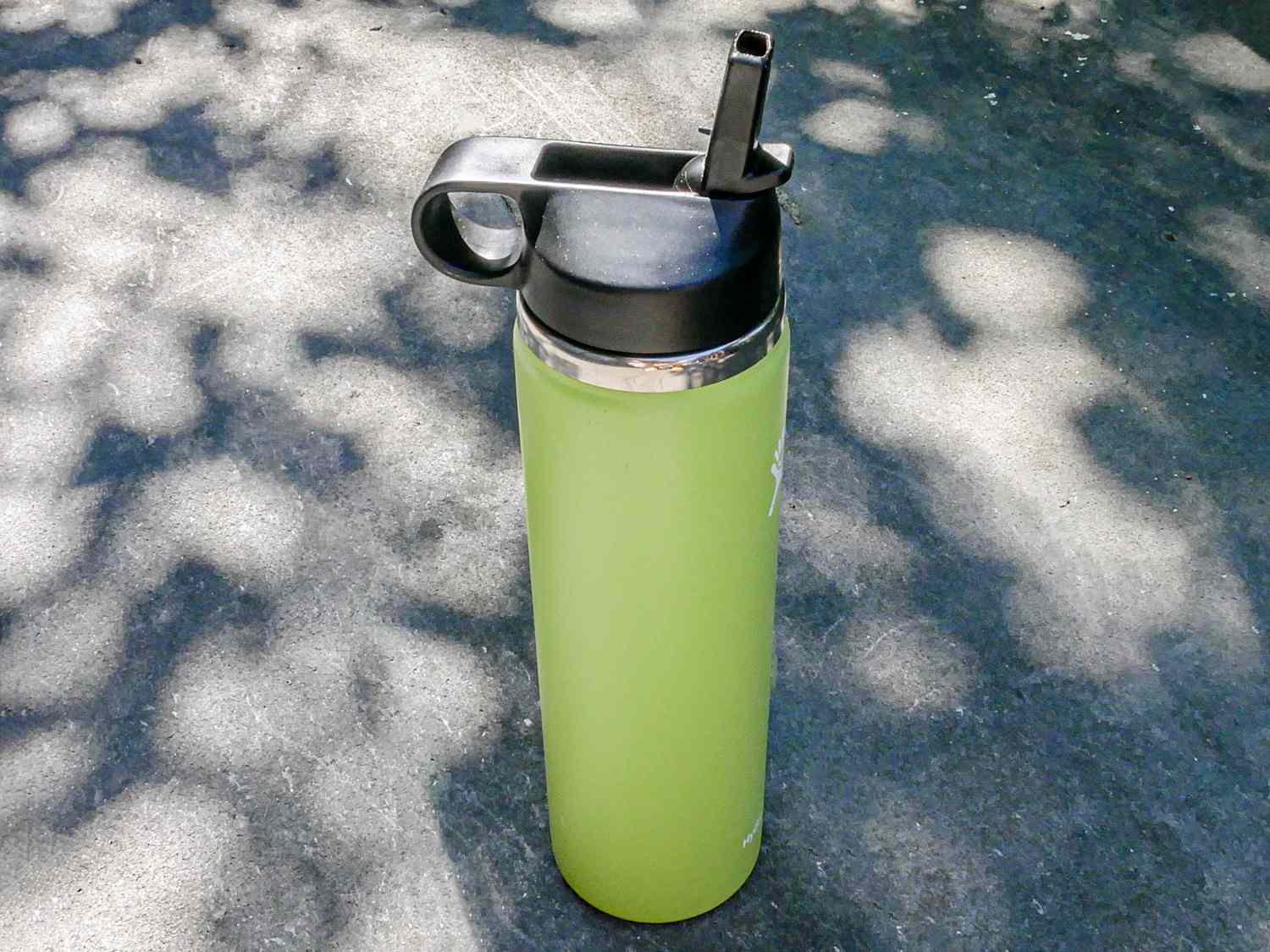 Hydro Flask 24 oz. Wide Mouth With Flex Straw with its spout up