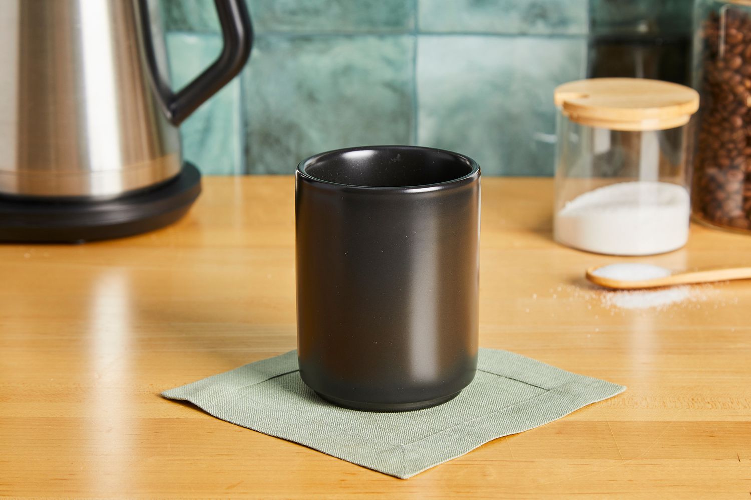 The Fellow coffee mug on a kitchen countertop.