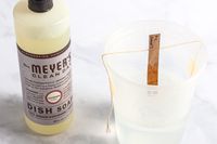 Mrs. Meyer’s Clean Day Liquid Dish Soap on counter in container