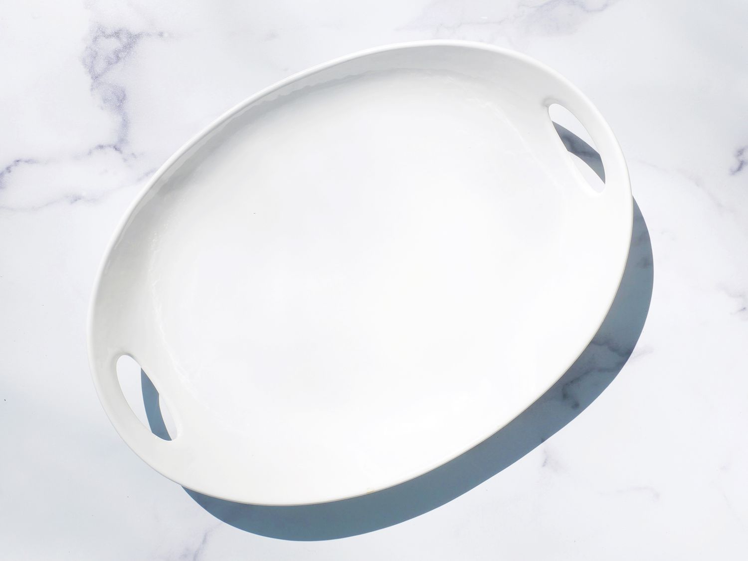 Williams sonoma platter on marble backdrop