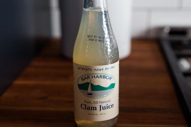 A bottle of clam juice. 