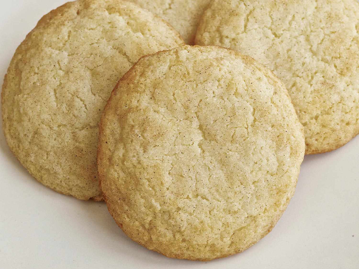 Close-up of gluten-free snickerdoodle cookies