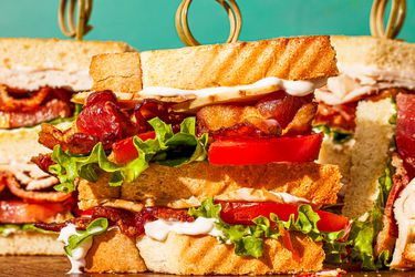 Side view of a turkey clube