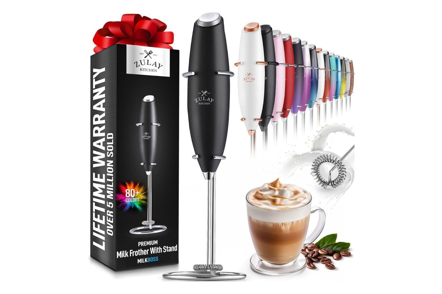 Zulay Kitchen Powerful Milk Frother Wand
