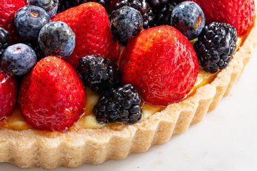 Close up view of pie crust