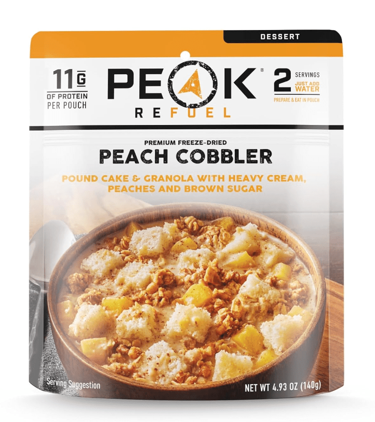 peak refuel peach cobbler