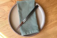 Green Cloth Napkins placed on a plate