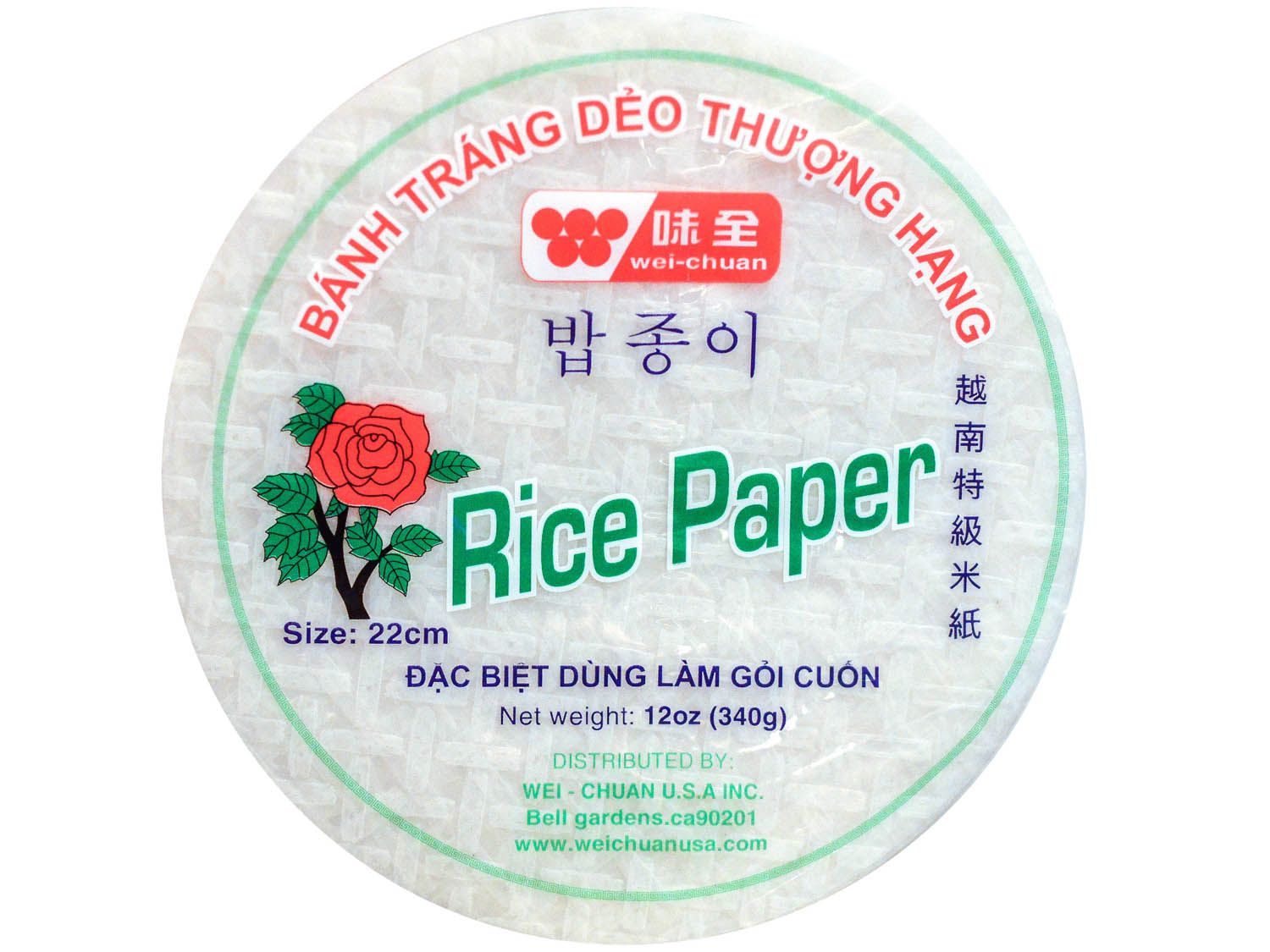 A package of rice paper.