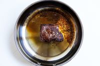 Food cooking in a pan from the Cuisinart Professional Series Cookware 11 Piece Set