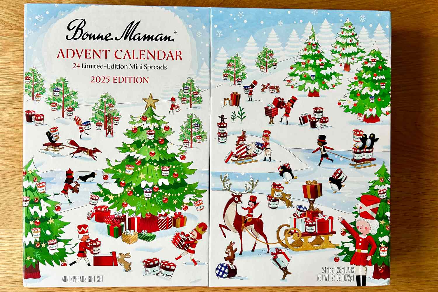 The front of the 2025 Bonne Maman Advent calendar