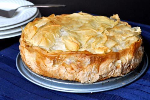 Spanikopita, Greek rainbow chard and spinach pie