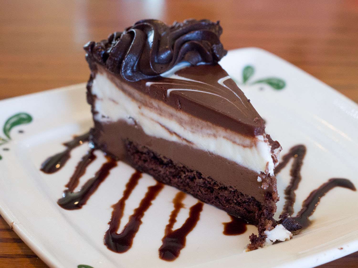 A slice of Black Tie Mousse Cake 