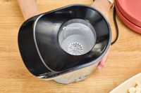 The inside of the Dash Hot Air Popcorn Maker