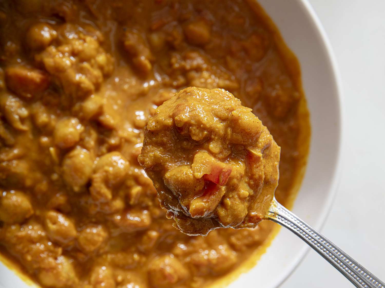 Overhead view of 10 minute Chana Masala