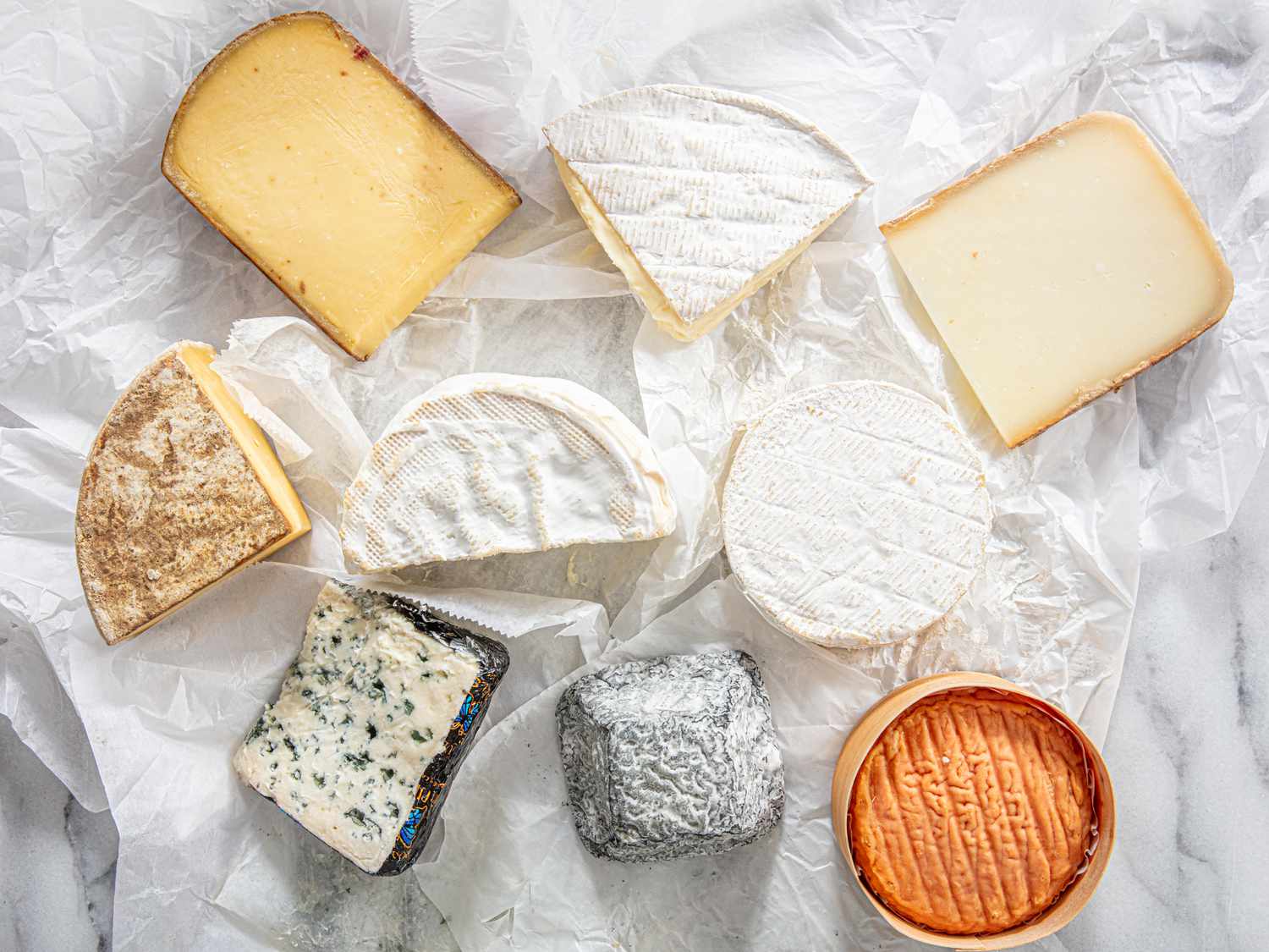 Overhead view of cheese