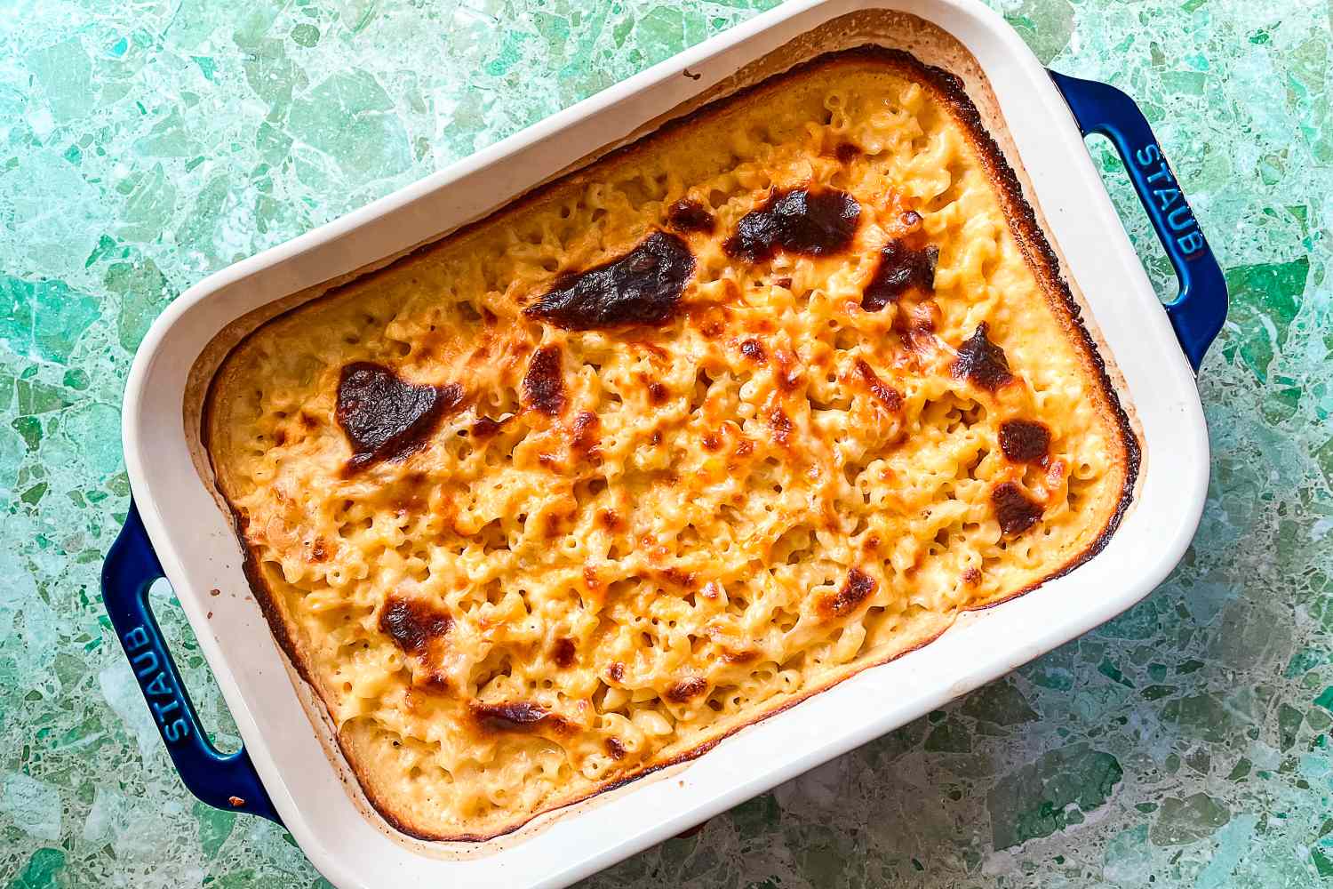 Mac and cheese in casserole dish