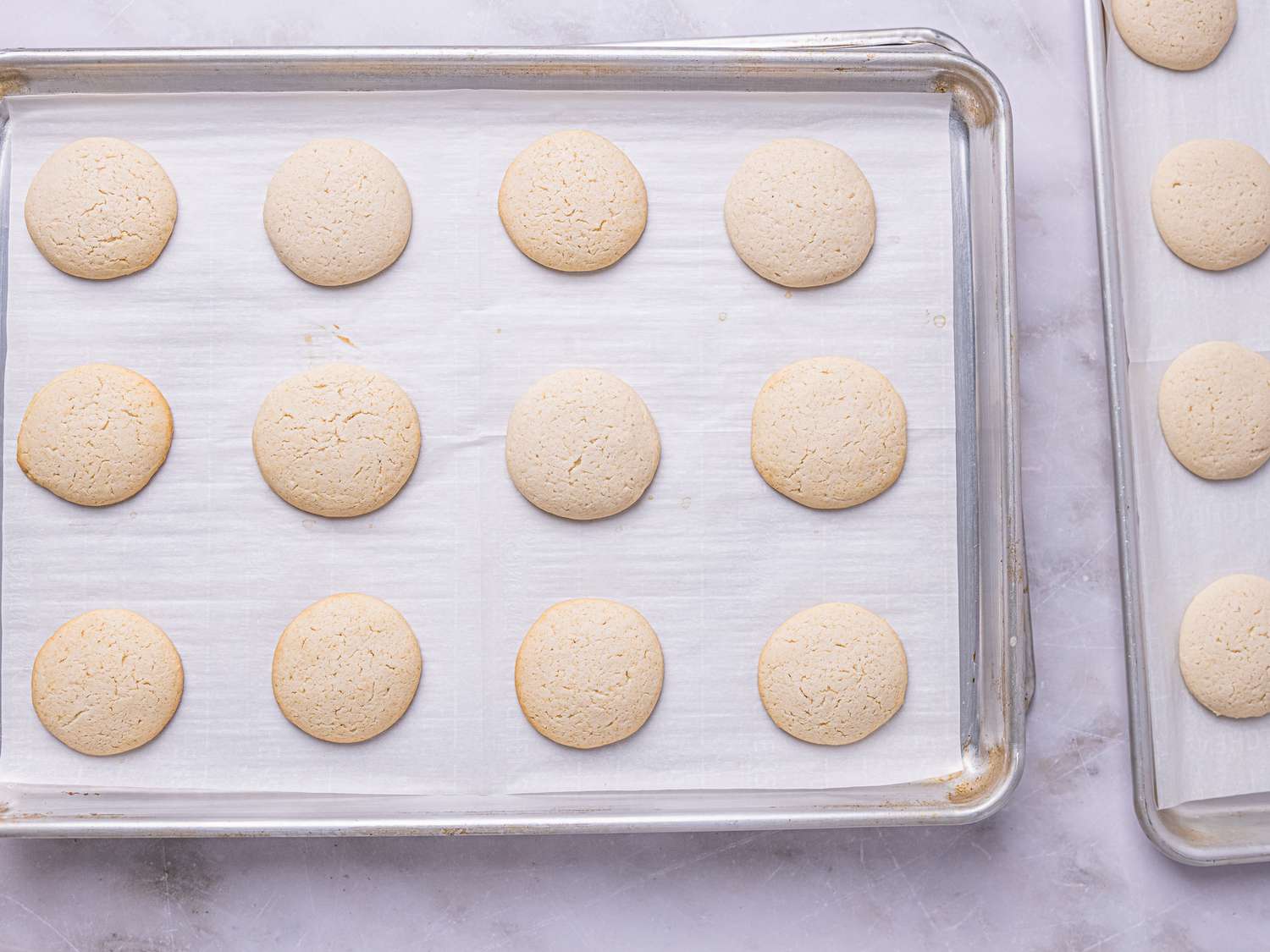 baked cookies on baking sheets 