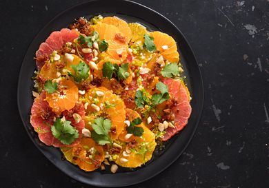 citrus salad with XO sauce