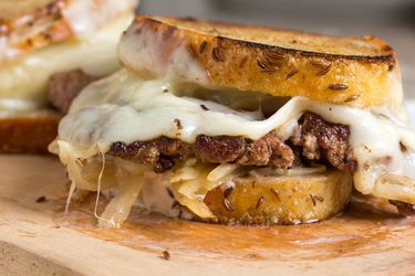 Smashed Reuben Burger