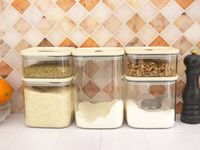 caraway food storage containers stacked together