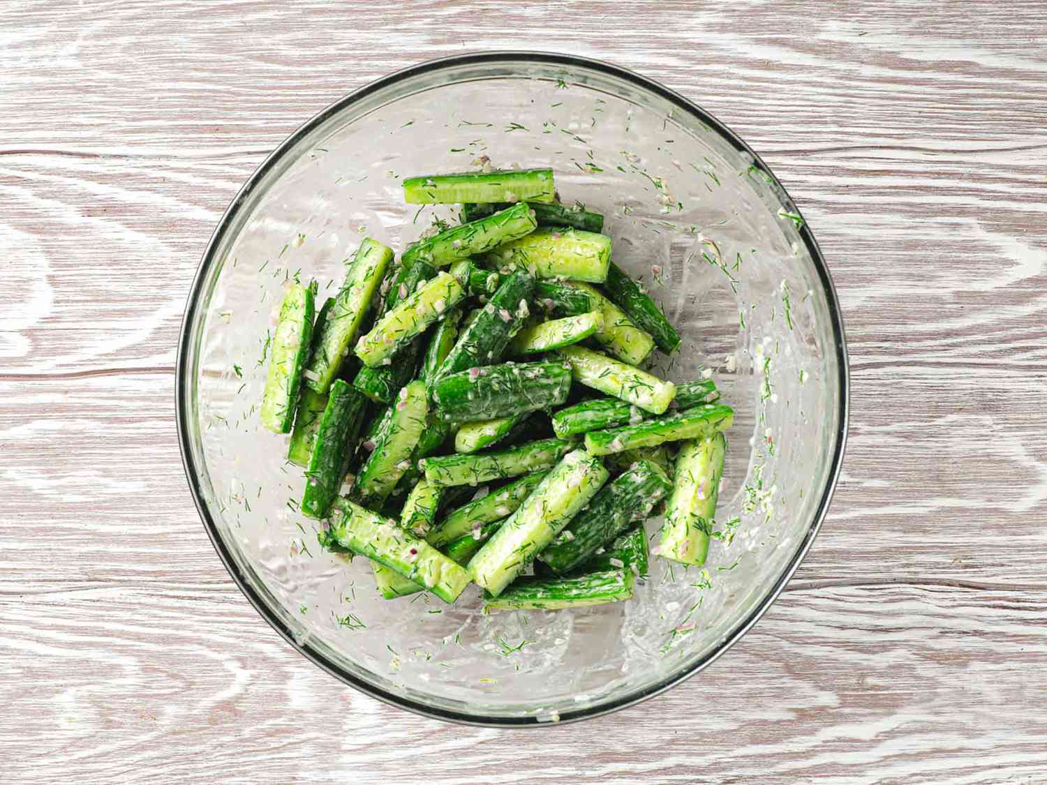 finished cucumber salad