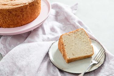 Slice of Maple Angel Food Cake