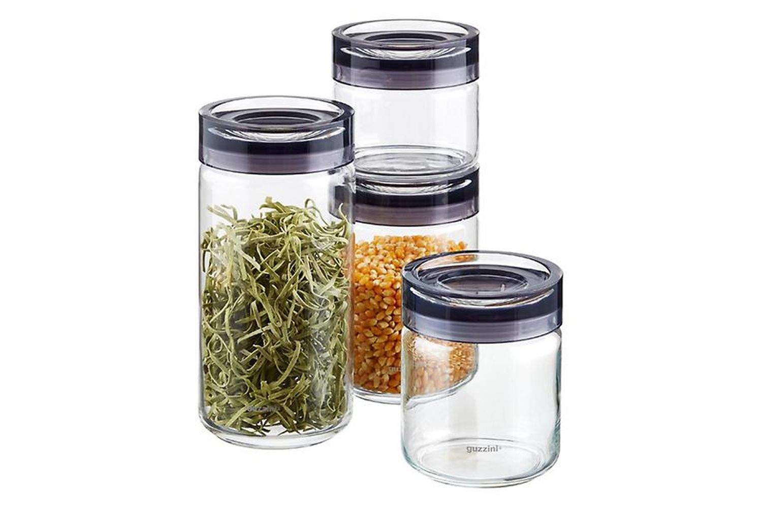 Container Store Guzzini Grigio Glass Canister