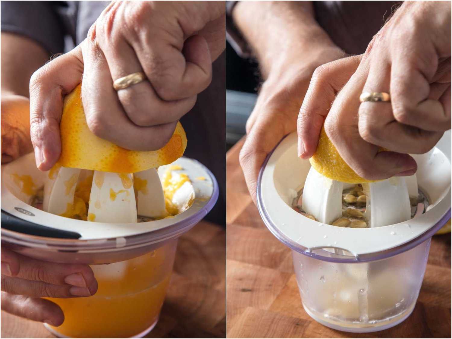 Juicing orange and lemon for Duck à l'Orange