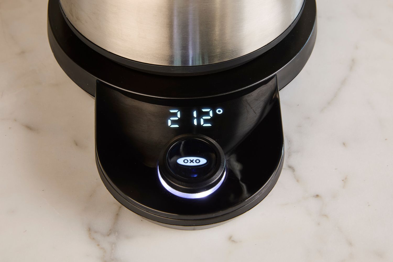 The control panel of the OXO gooseneck kettle.