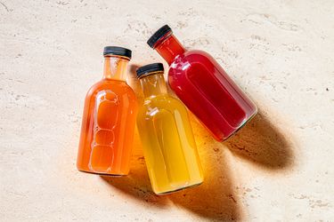 Three bottles of homemade kombucha 