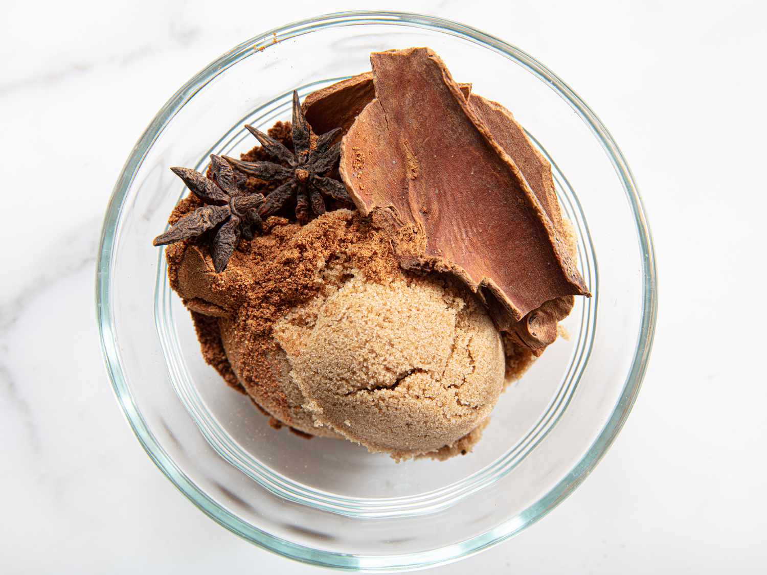 Overhead view of spice mixture