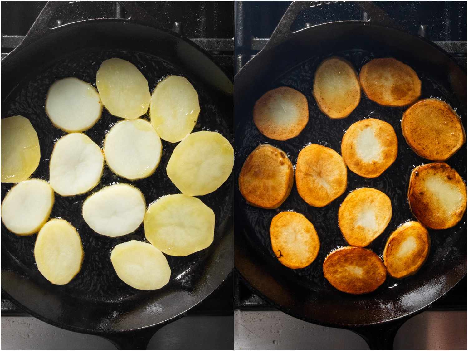 browning potato slices for lyonnaise potatoes