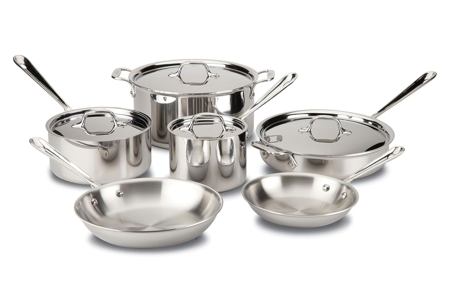 All-Clad D3 3-Ply Stainless Steel Cookware Set 10 Piece