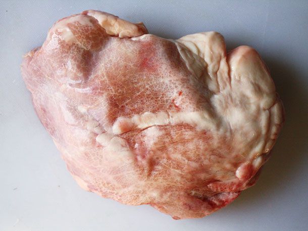 An uncooked sweetbread.