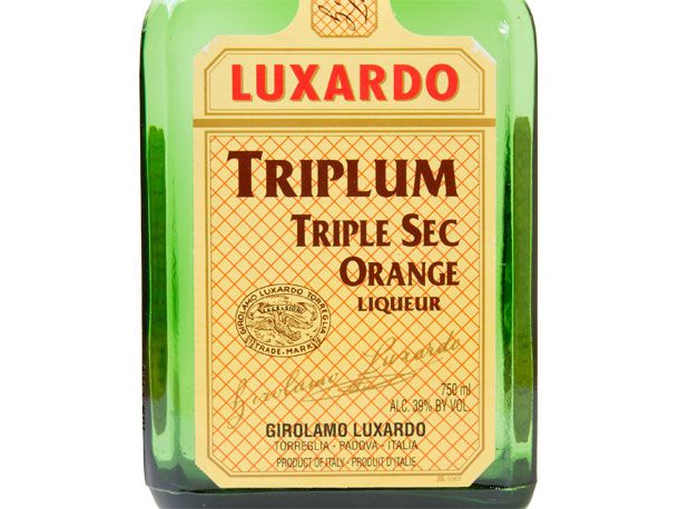 A bottle of Luxardo Triplum orange liqueur