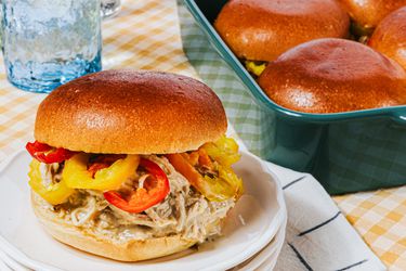 Side view of Ohio Shredded Chicken Sandwich