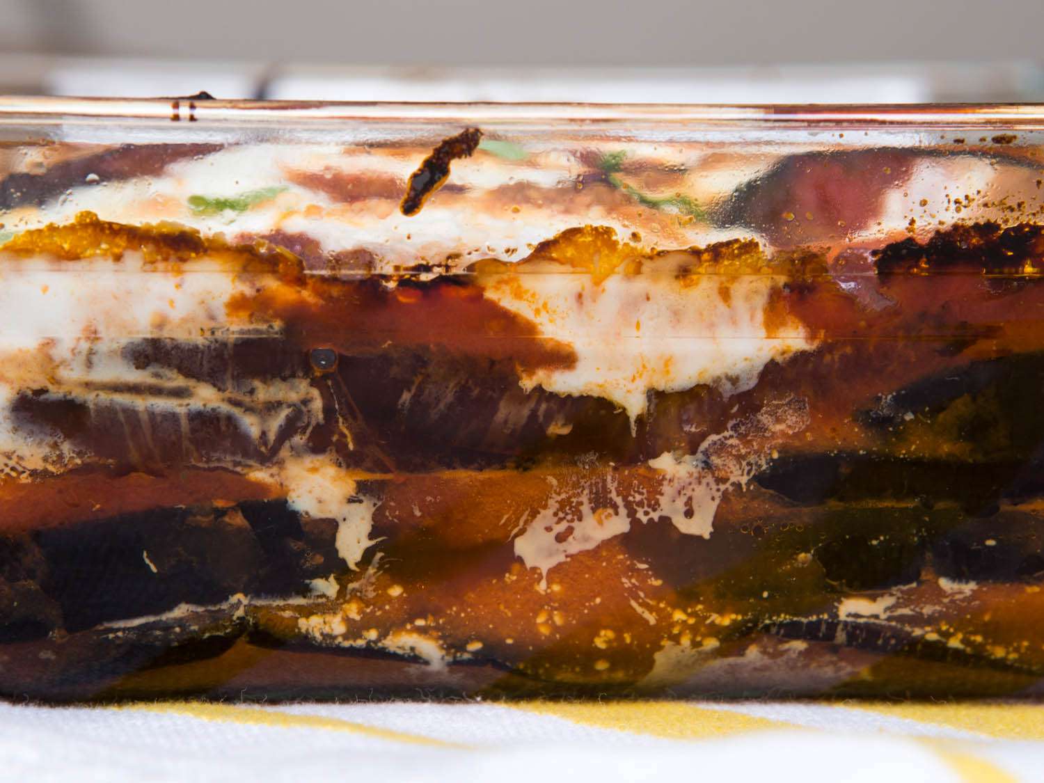 Side view of a baked Italian-Style Eggplant Parm