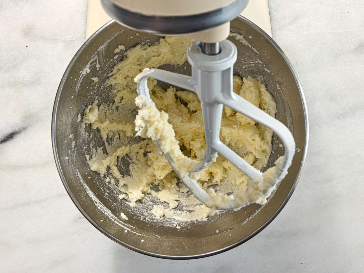 mixture in stand mixer 