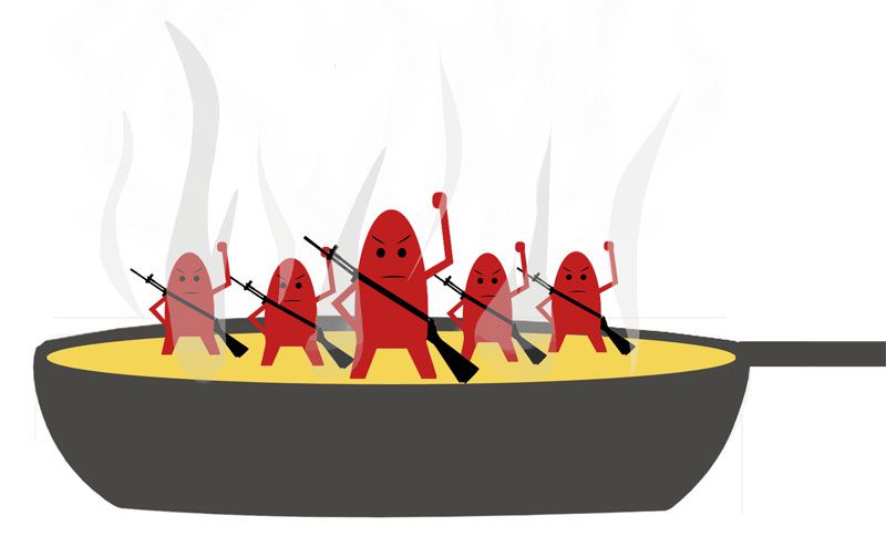 An illustration of "free radicals."