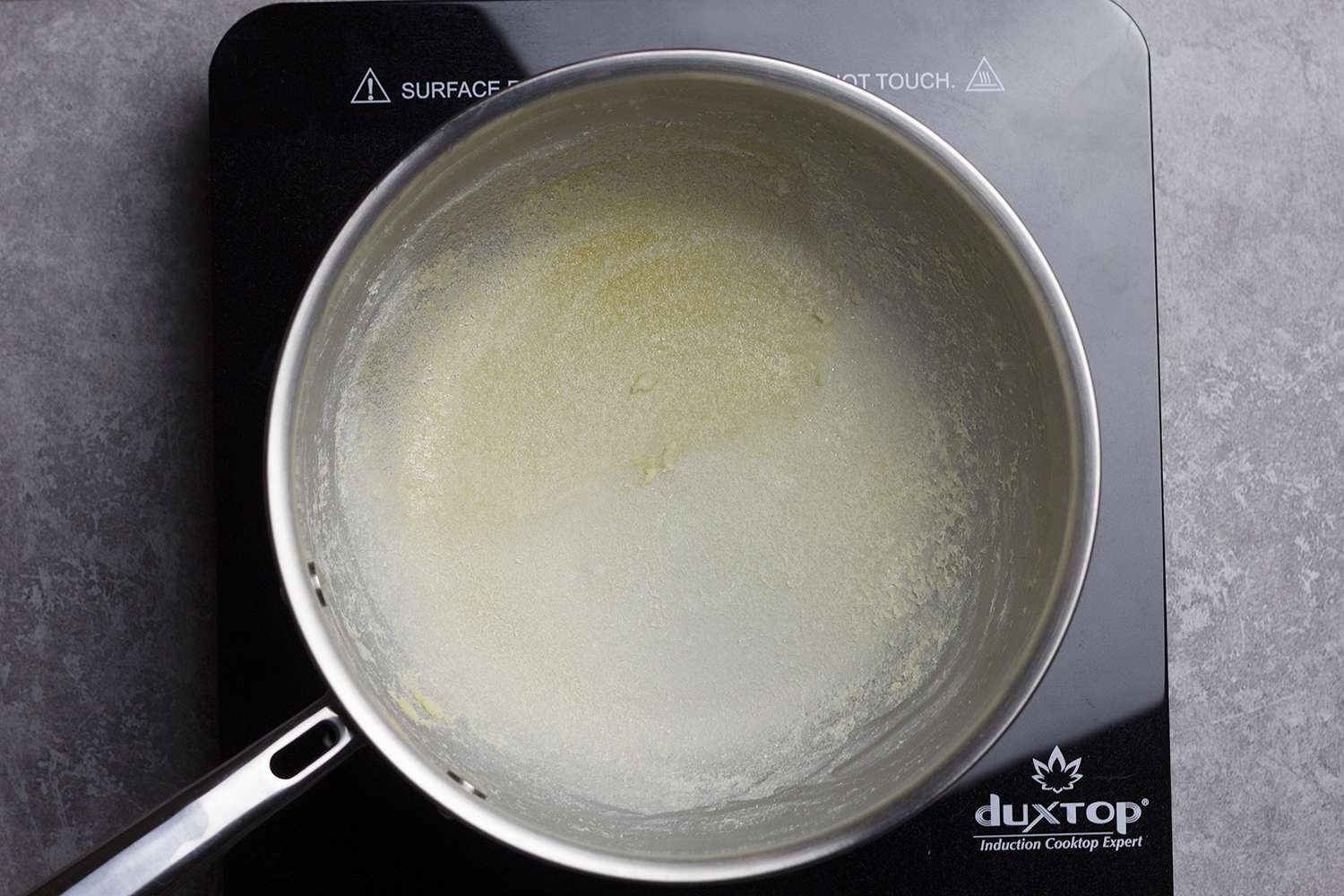 A saucier before being scrubbed.