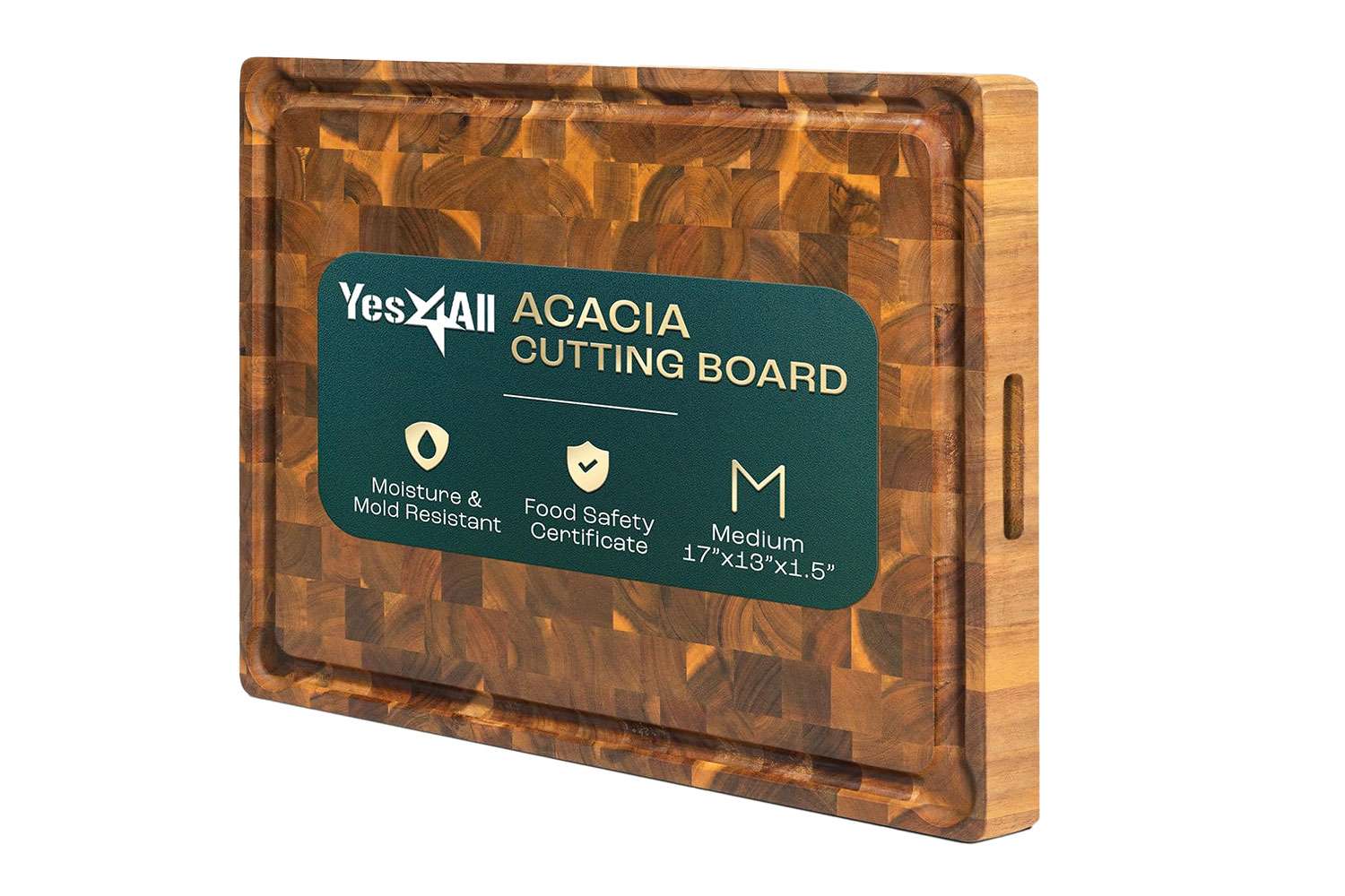 Yes4All Durable Acacia Cutting Boards for Kitchen