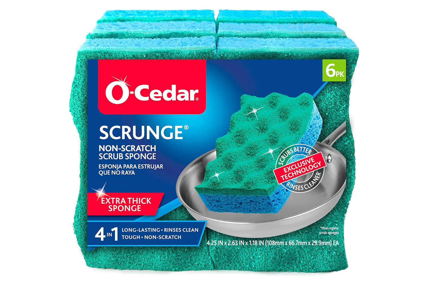 O-Cedar Scrunge Non-Scratch Scrub Sponge