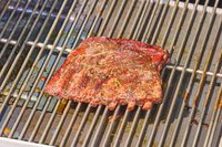 Ribs are cooked in the Yoder Smokers YS640S Pellet Grill