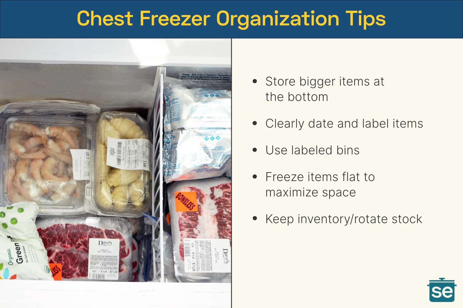 Chest Freezer Organization Tips