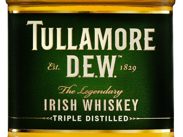 A bottle of Tullamore D.E.W. Irish Whiskey 