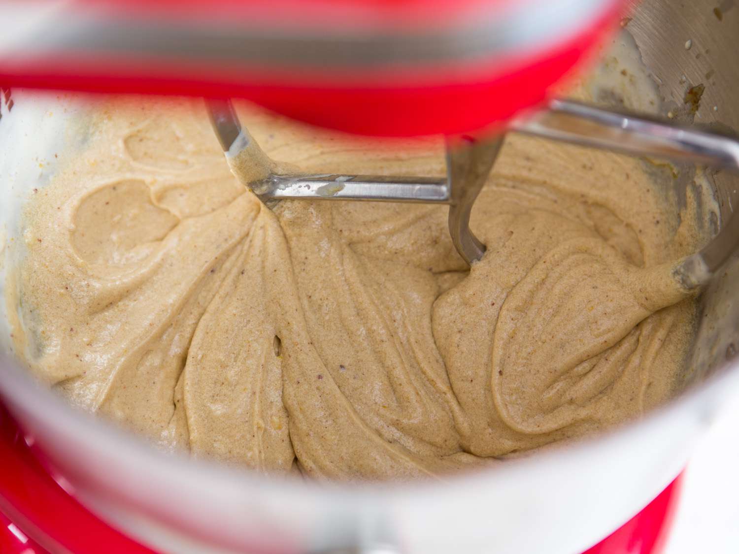 Beat in brown sugar and butter