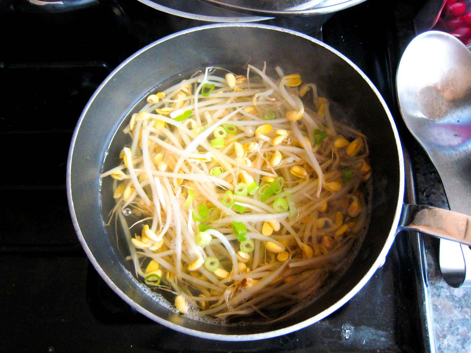 a pot of kongnamul guk