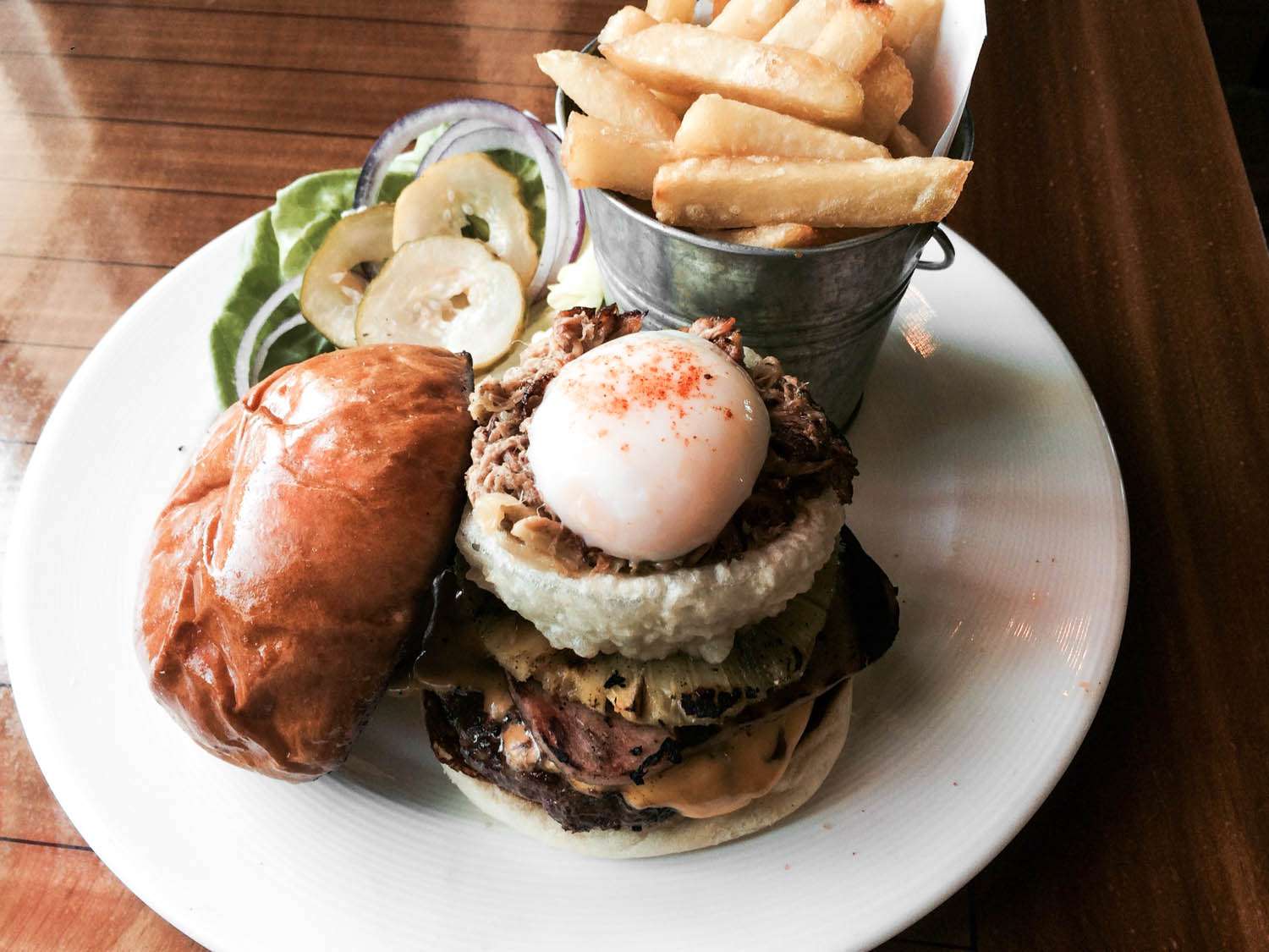 The Spam Loco Moco burger at The Butterfly.