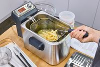 Fries are cooked in the Breville BDF500XL Smart Fryer